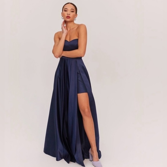 Fame and Partners Sarah Dress in Navy - Picture 1 of 13
